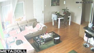 Busty Swedish blonde step-mom wets the bed while fucking spy cam