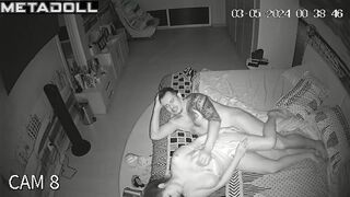 Fat Australian brunette student girl rides her husband online
