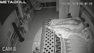 Fat Australian brunette student girl rides her husband online