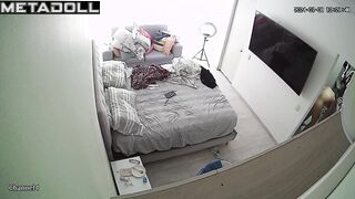 Daily routine of Swiss brunette fancy girl before masturbating live