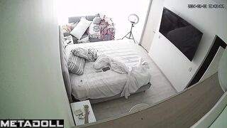 Horny Swedish brunette bar dancer changes her dirty panties to go out to a party