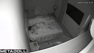 Naughty naked Estonian brunette fancy girl changes her bra at home