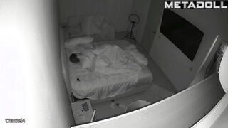 Naughty naked Estonian brunette fancy girl changes her bra at home