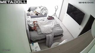 Big tits Italian brunette mom rubs her pussy while dreaming of CBT porn