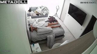 Big tits Italian brunette mom rubs her pussy while dreaming of CBT porn