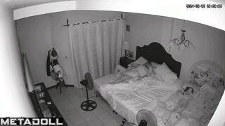 My parents fuck in their bed wildly real spy cam