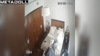 Lesbian Canadian blonde belly dancer changes her dirty panties alone