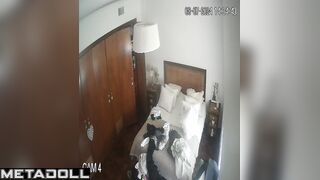 Lesbian Canadian blonde belly dancer changes her dirty panties alone