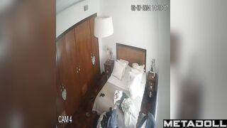 Lesbian Canadian blonde belly dancer changes her dirty panties alone