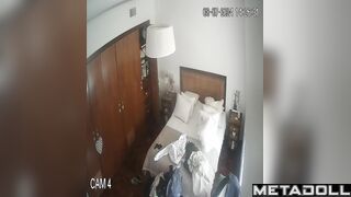 Lesbian Canadian blonde belly dancer changes her dirty panties alone