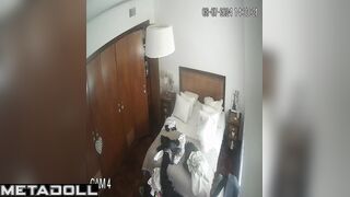 Lesbian Canadian blonde belly dancer changes her dirty panties alone