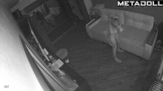Big tits Scottish blonde fancy woman changes her clothes before watching porn