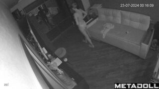 Big tits Scottish blonde fancy woman changes her clothes before watching porn