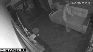 Big tits Scottish blonde fancy woman changes her clothes before watching porn