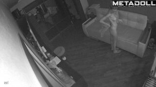 Big tits Scottish blonde fancy woman changes her clothes before watching porn