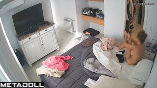 Sweet Norwegian blonde mother changes her panties before having sex
