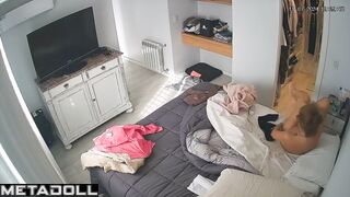 Sweet Norwegian blonde mother changes her panties before having sex