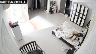 Naughty naked French brunette wife gets brutally fucked in doggy style voyeur cam