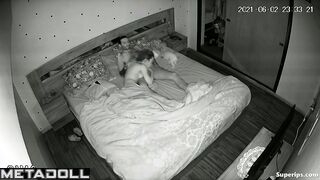 Busty woman gives a blowjob to her husband