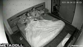 Mature smoking couple fucks in their bed