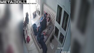 Asian college couple fucks in their bed