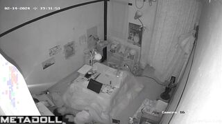 Japanese teenage couple fucks in their room
