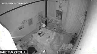Japanese teenage couple fucks in their room