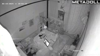 Japanese teenage couple fucks in their room