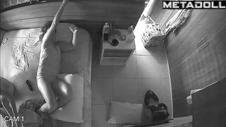 Cheating Estonian brunette woman gets fucked by her husband hidden IP cam
