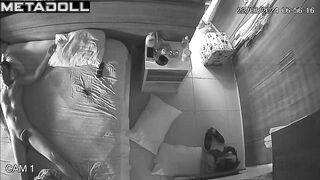 Cheating Estonian brunette woman gets fucked by her husband hidden IP cam