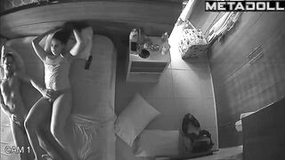 Cheating Estonian brunette woman gets fucked by her husband hidden IP cam