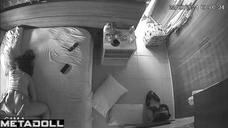 Cheating Estonian brunette woman gets fucked by her husband hidden IP cam
