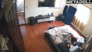 Amazing new couple having sex in the bedroom recording