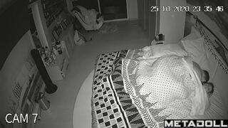 Chubby brunette woman rides her husband