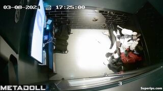 Korean college couple groping each other