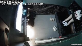 Korean college couple groping each other