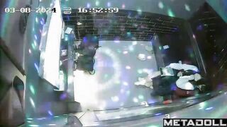 Korean college couple groping each other