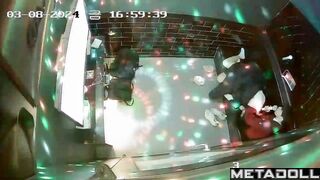 Korean college couple groping each other