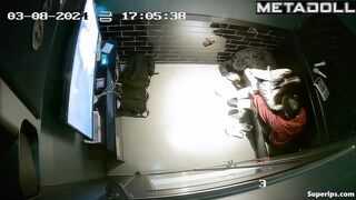 Korean college couple groping each other