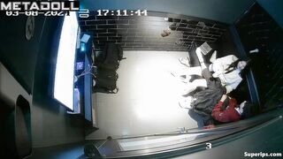 Korean college couple groping each other