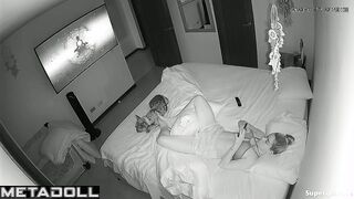 Latina busty girl masturbates watching porn
