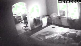 Amazing amateur Finnish couple fuck in their messy room spy cam