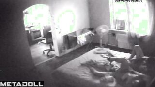Amazing amateur Finnish couple fuck in their messy room spy cam