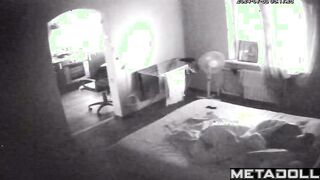 Amazing amateur Finnish couple fuck in their messy room spy cam