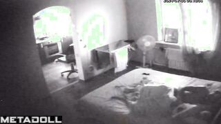Amazing amateur Finnish couple fuck in their messy room spy cam