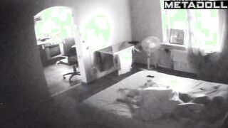Amazing amateur Finnish couple fuck in their messy room spy cam