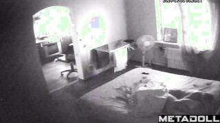 Amazing amateur Finnish couple fuck in their messy room spy cam