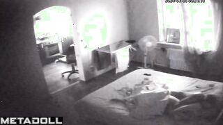 Amazing amateur Finnish couple fuck in their messy room spy cam