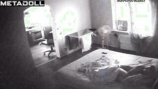 Amazing amateur Finnish couple fuck in their messy room spy cam