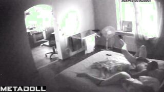 Amazing amateur Finnish couple fuck in their messy room spy cam